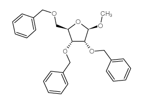 Methyl 2,3,5-tri-O-benzyl-beta-D-ribofuranoside Structure