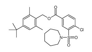 (4-tert-butyl-2,6-dimethylphenyl)methyl 3-(azepan-1-ylsulfonyl)-4-chlorobenzoate Structure