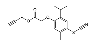 (2-Isopropyl-5-methyl-4-thiocyanato-phenoxy)-acetic acid prop-2-ynyl ester结构式
