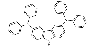 N3,N3,N6,N6-tetraphenyl-9H-carbazole-3,6-diamine Structure