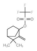 Methanesulfonic acid,1,1,1-trifluoro-, 3,3-dimethyl-2-methylenebicyclo[2.2.1]hept-1-yl ester structure