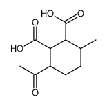 3-acetyl-6-methylcyclohexane-1,2-dicarboxylic acid Structure