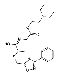 2-(diethylamino)ethyl 2-[2-[(3-phenyl-1,2,4-oxadiazol-5-yl)methylsulfanyl]propanoylamino]acetate Structure
