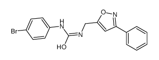1-(4-bromophenyl)-3-[(3-phenyl-1,2-oxazol-5-yl)methyl]urea Structure