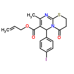 Allyl 6-(4-iodophenyl)-8-methyl-4-oxo-3,4-dihydro-2H,6H-pyrimido[2,1-b][1,3]thiazine-7-carboxylate Structure