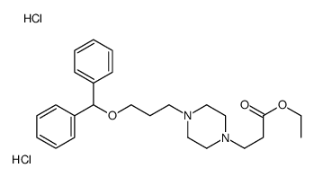 ethyl 3-[4-(3-benzhydryloxypropyl)piperazin-1-yl]propanoate,dihydrochloride Structure