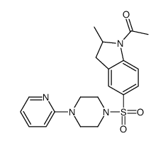 1-[2-methyl-5-(4-pyridin-2-ylpiperazin-1-yl)sulfonyl-2,3-dihydroindol-1-yl]ethanone Structure