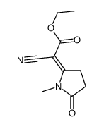 ethyl 2-cyano-2-(1-methyl-5-oxopyrrolidin-2-ylidene)acetate结构式