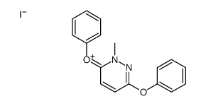 1-methyl-3,6-diphenoxypyridazin-1-ium,iodide Structure