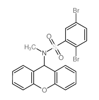 Benzenesulfonamide,2,5-dibromo-N-methyl-N-9H-xanthen-9-yl-结构式