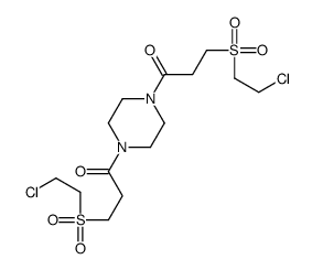 3-(2-chloroethylsulfonyl)-1-[4-[3-(2-chloroethylsulfonyl)propanoyl]piperazin-1-yl]propan-1-one结构式