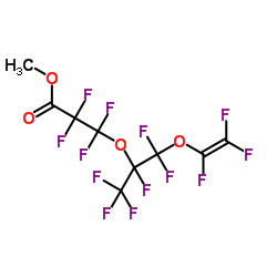 甲基全氟(5-甲基-4,7-二氧环己烷-8-烯酸乙酯)结构式