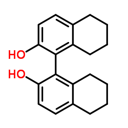 (R)-(+)-5,5',6,6',7,7',8,8'-八氢-1,1'-二-2-萘酚结构式