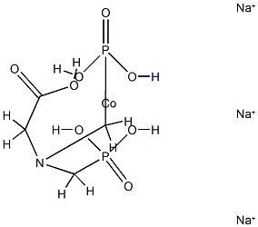 trisodium [N,N-bis(phosphonomethyl)glycinato(5-)]cobaltate(3-)结构式