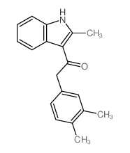 2-(3,4-dimethylphenyl)-1-(2-methyl-1H-indol-3-yl)ethanone结构式