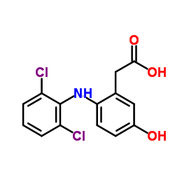 2-[(2,6-二氯苯基)氨基]-5-羟基苯乙酸结构式