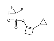(2-cyclopropylcyclobuten-1-yl) trifluoromethanesulfonate结构式