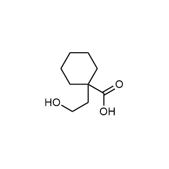 1-(2-羟乙基)环己烷-1-羧酸结构式
