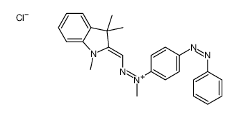 1,3,3-trimethyl-2-[[methyl[4-(phenylazo)phenyl]hydrazono]methyl]-3H-indolium chloride结构式