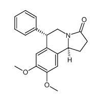 1,5,6,10bα-tetrahydro-8,9-dimethoxy-6α-phenylpyrrolo<2,1-a>isoquinolin-3(2H)-one Structure