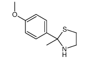 2-(p-Methoxyphenyl)-2-methylthiazolidine结构式