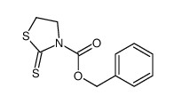 2-硫酮-3-噻唑烷羧酸苄酯结构式