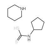 (cyclopentylamino)methanedithioic acid; piperidine Structure
