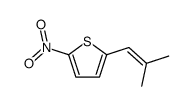 2-(2-methylprop-1-en-1-yl)-5-nitrothiophene Structure