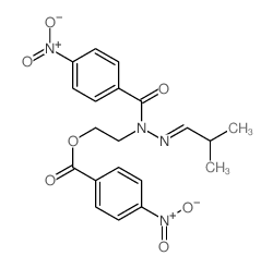 Benzoic acid, 4-nitro-,2-(2-methylpropylidene)-1-[2-[(4-nitrobenzoyl)oxy]ethyl]hydrazide Structure