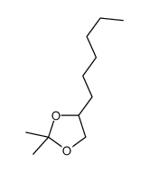 2,2-二甲基-4-己基-1,3-二氧杂烷结构式