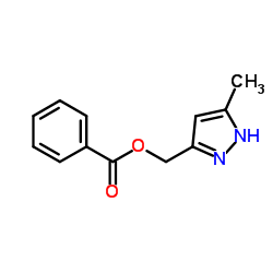 Pyrazole-3-methanol, 5-methyl-, benzoate (ester) (8CI) Structure