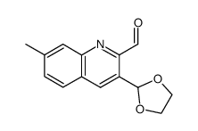 3-(1,3-dioxolan-2-yl)-2-formyl-7-methylquinoline结构式