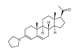 3-pyrrolidino-pregna-3,5-dien-20-one Structure