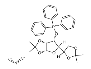 (1,2,5,6-Di-O-isopropyliden-α-D-glucofuranos-3-yloxy)phosphonium-azid结构式