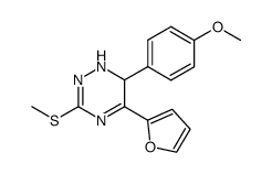 1,6-dihydro-5-(2-furanyl)-6-(p-methoxyphenyl)-3-methylsulfanyl-1,2,4-triazine Structure