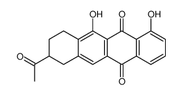 8-acetyl-1,11-dihydroxy-7,8,9,10-tetrahydrotetracene-5,12-dione结构式