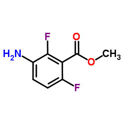 3-氨基-2,6-二氟苯甲酸甲酯结构式