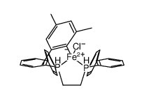 (1,2-bis(diphenylphosphino)ethane)Fe(Mes)Cl Structure