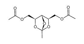 rel-(1s,3R,4r,5S)-3,5-bisacetoxymethyl-1-methyl-2,6,7-trioxabicyclo(2.2.1)heptane Structure
