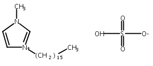 1-十六烷基-3-甲基咪唑硫酸氢盐结构式