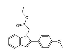 ethyl 2-(2-(4-methoxyphenyl)-1H-indol-1-yl)acetate结构式