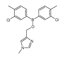 bis(3-chloro-4-methylphenyl)borinic acid 1-methyl-4-(hydroxymethyl) imidazole ester Structure