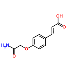 (2E)-3-[4-(2-Amino-2-oxoethoxy)phenyl]acrylic acid Structure