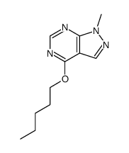 1-methyl-4-(pentyloxy)-1H-pyrazolo(3,4-d)pyrimidine结构式