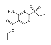 4-amino-2-ethanesulfonyl-pyrimidine-5-carboxylic acid ethyl ester Structure