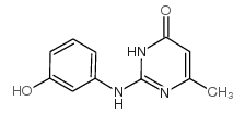 2-[(3-羟基苯基)氨基]-6-甲基-4(3h)-嘧啶酮结构式