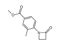 methyl 3-methyl-4-(2-oxoazetidin-1-yl)benzoate结构式