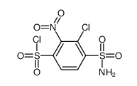 3-chloro-2-nitro-4-sulfamoylbenzenesulfonyl chloride结构式