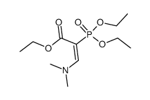 (E)-2-(Diethoxy-phosphoryl)-3-dimethylamino-acrylic acid ethyl ester Structure