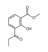 2-羟基-3-丙酰基苯甲酸甲酯结构式